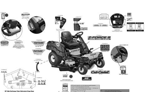 Part Location Diagram of 777X46841 Cub Cadet Hngtag:Wrng:Rzt Deck